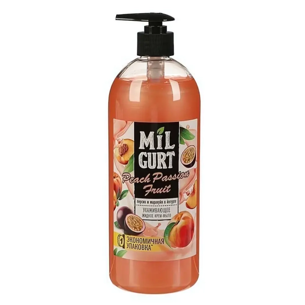 Мыло жидкое MILGURT персик и маракуйя в йогурте 860 г
