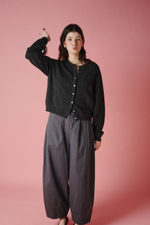 Кардиган из кашемира с мериносом графитового цвета