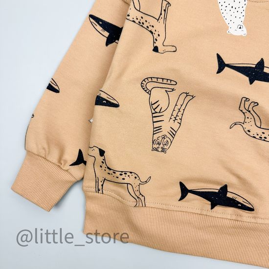 Свитшот из футера "Мир животных" итальянский песок