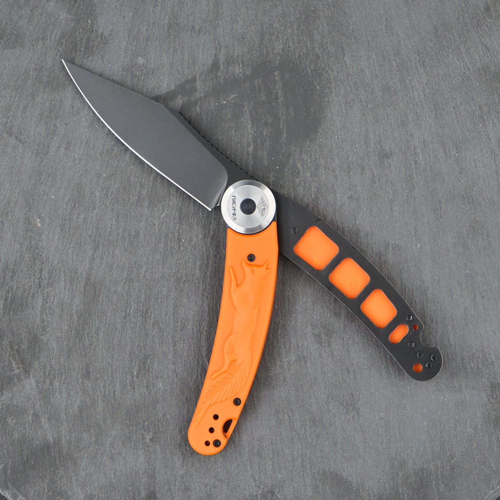 Нож складной Перемен Лисичка Оранжевая (blackwash)