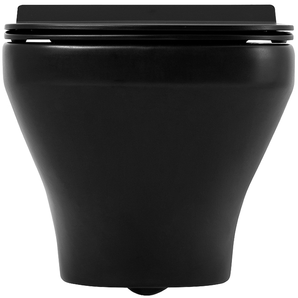 Унитаз BelBagno Sela BB3201CHR-MB/BB3201SC-MB подвесной Черный матовый с сиденьем Микролифт