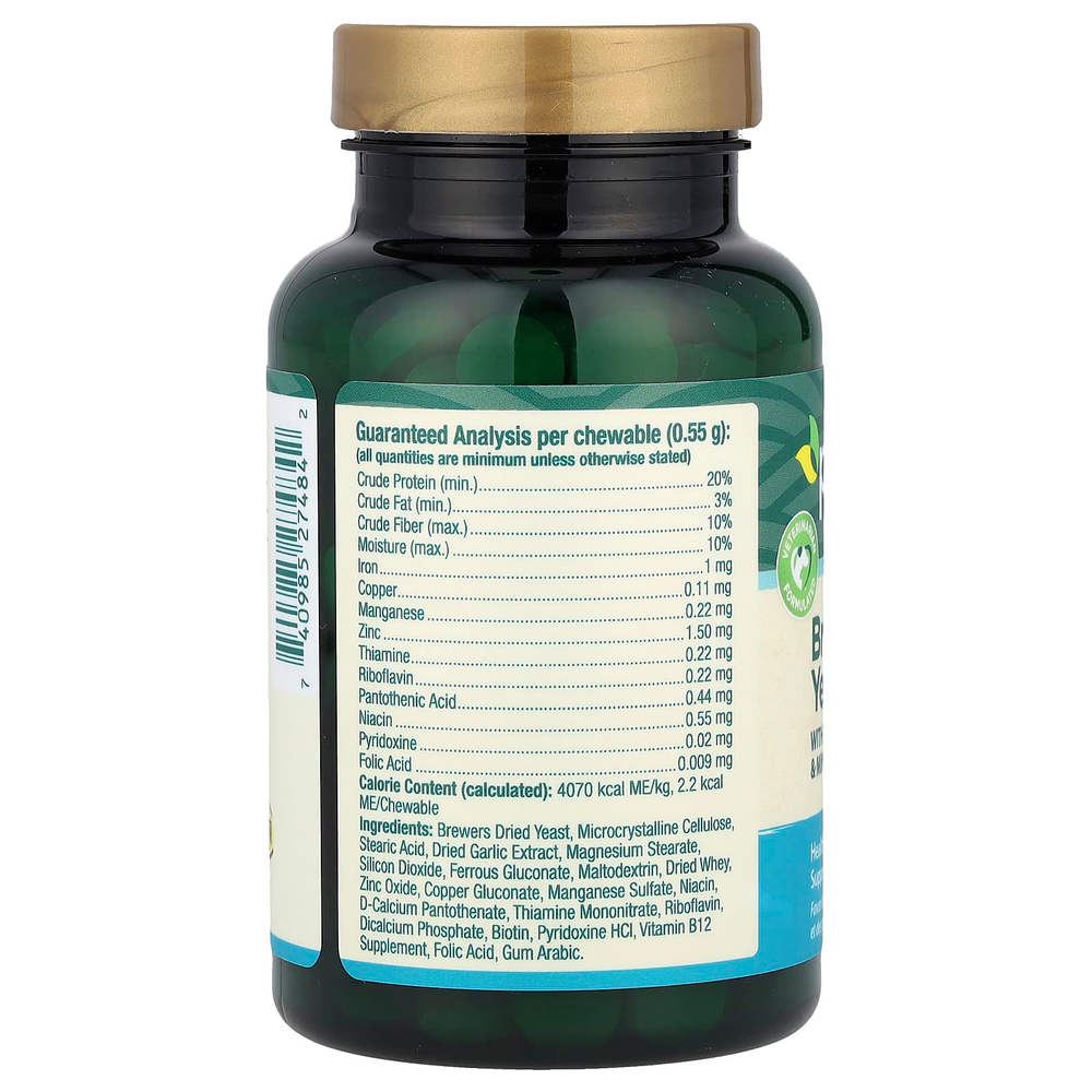 petnc NATURAL CARE, Пивные дрожжи, для собак, 250 жевательных таблеток