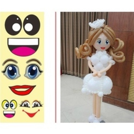 Наклейки - Глазки-Ротик 4 компл. на листе