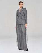 Жакет со съемными манжетами из меха шиншиллы