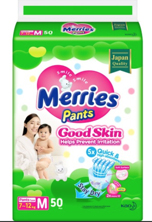 MERRIES Good Skin Трусики для детей размер M 7-12 кг 50 шт