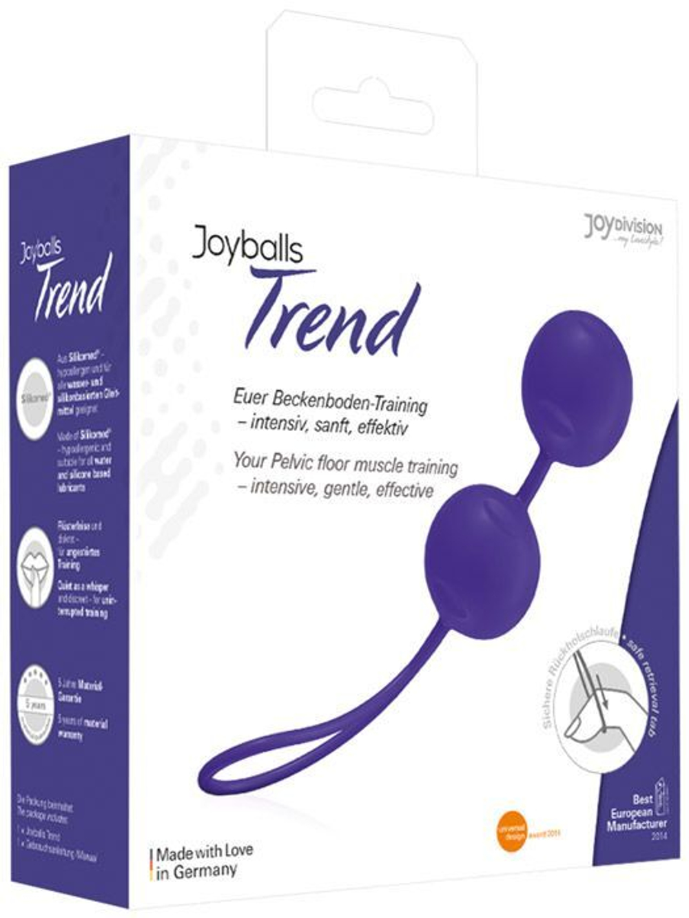 Фиолетовые вагинальные шарики Joyballs Trend (Цвет: фиолетовый)