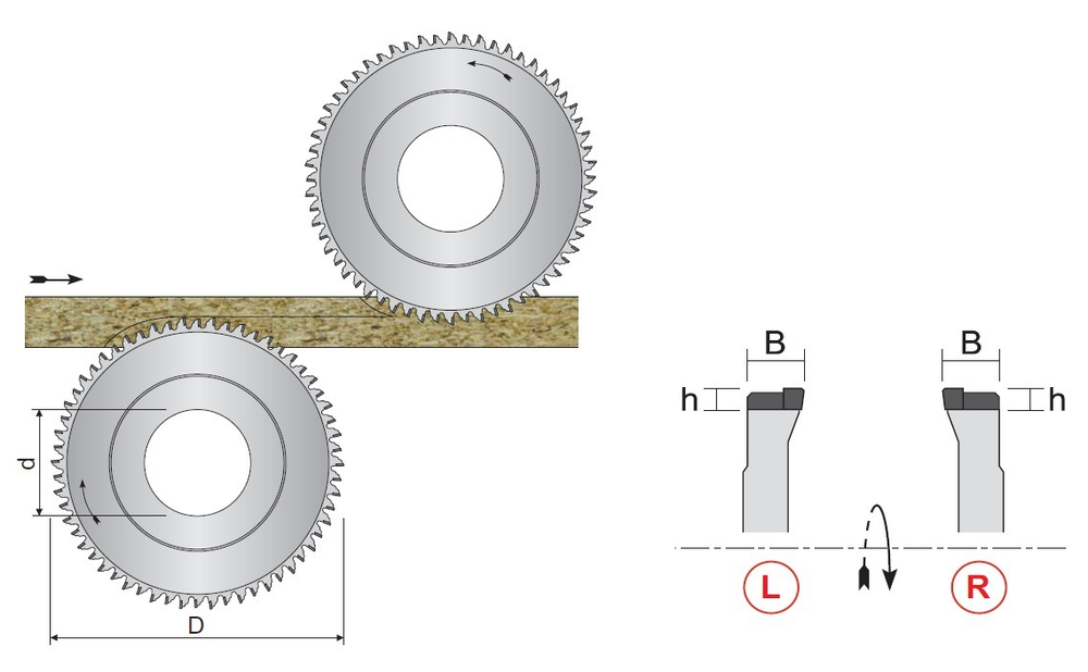 PCD дробитель D.225x15x60 Z42+6 H=6 LH