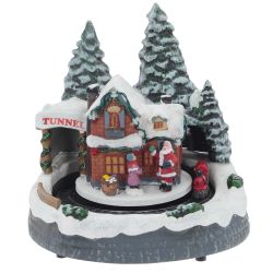 GAEM Фигурка декоративная "Рождество" (подсветка, движение, 3xAA, н/п), L19 W18 H20,5 см