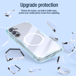 Прозрачный чехол от Nillkin для Samsung Galaxy A55, c встроенным круглым магнитом, серия Nature TPU Pro Magnetic Case