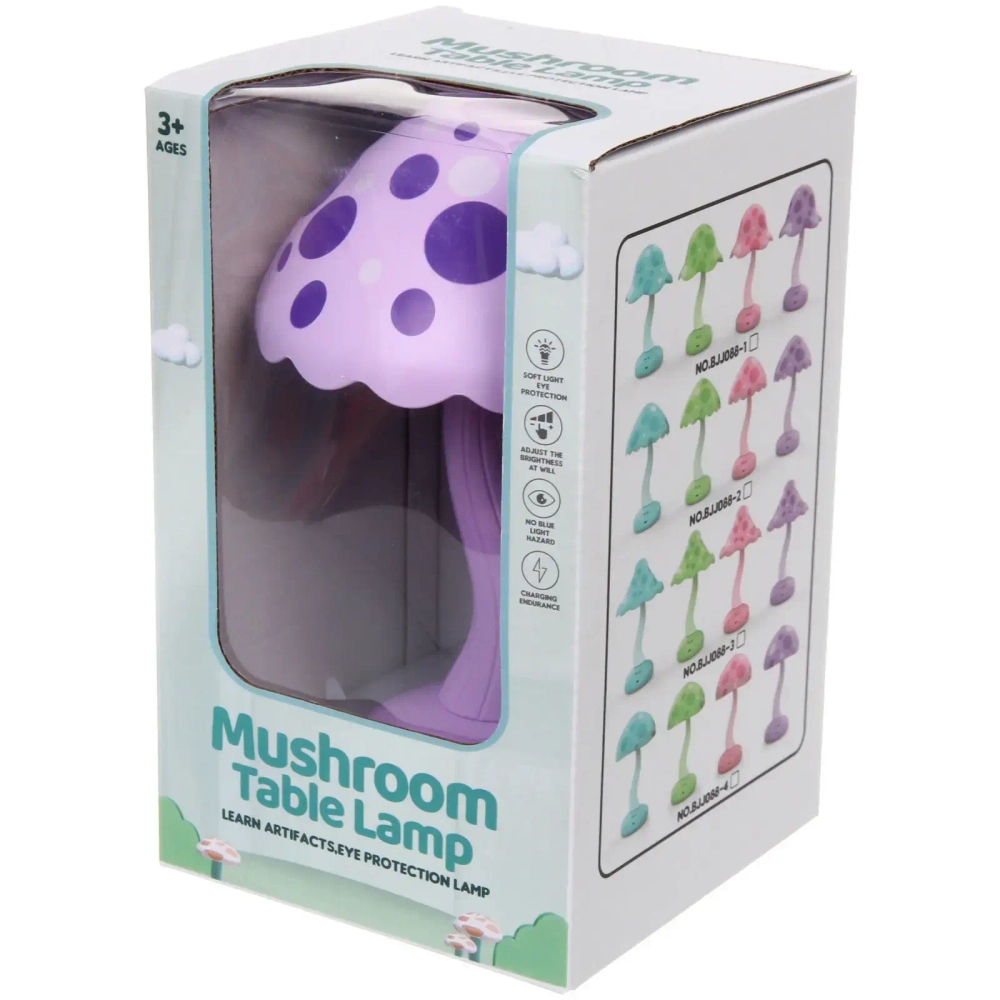 Настольная лампа «Sweet - Гриб» LED 13,2*19,5 см, USB 3w 3.7v, Фиолетовый