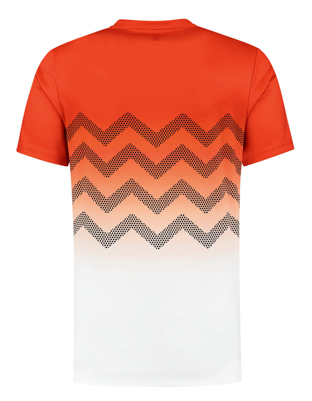 Футболка мужская теннисная K-Swiss Tac Hypercourt Print Crew 2 - spicy orange/white