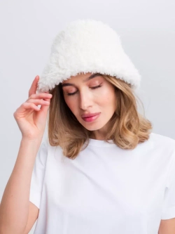 Премиальная Панама теплая из шерсти, белая, SilverFox