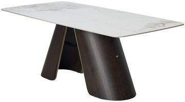 Стол SELTA 200 Белый мрамор CA071, керамика / Дуб/Золотой