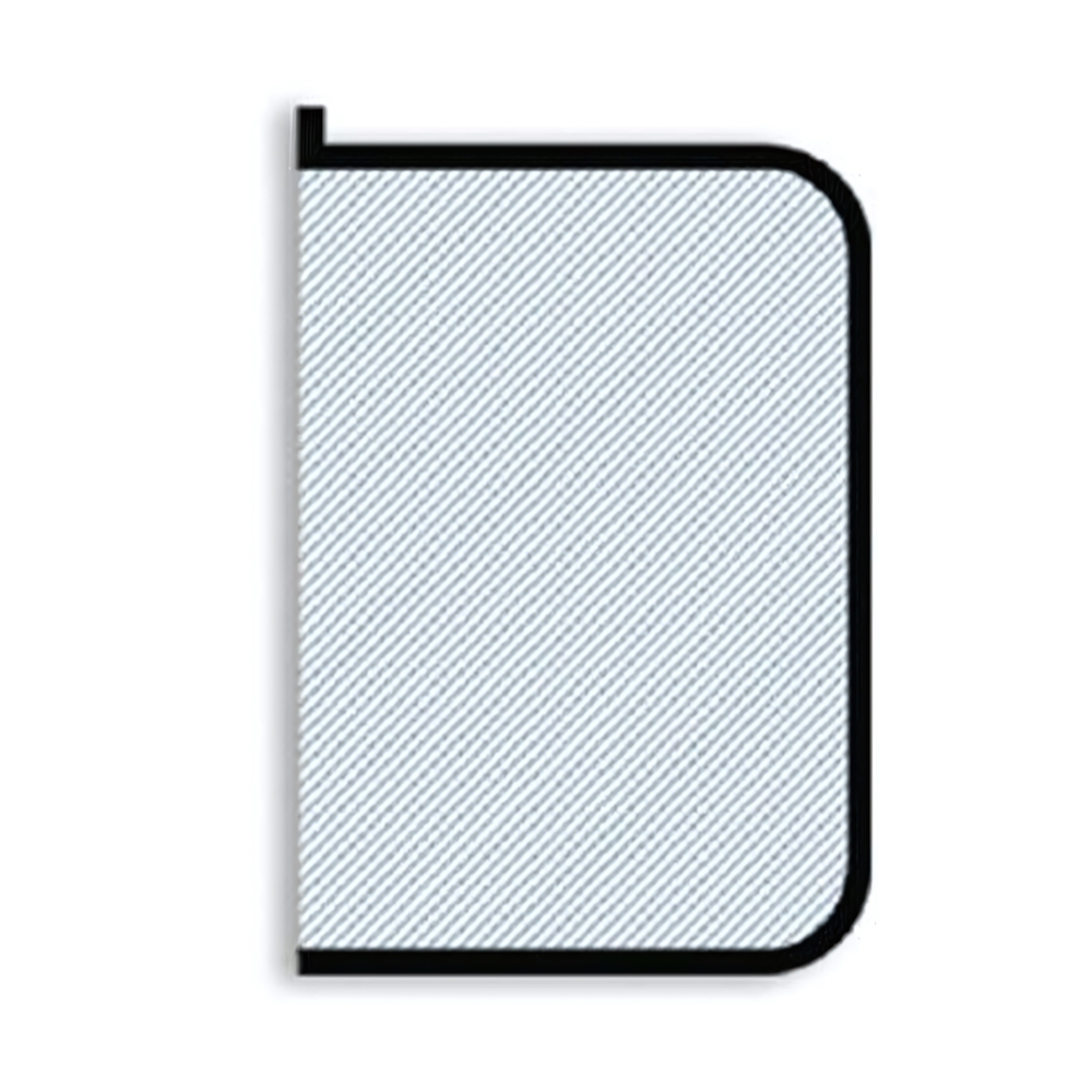 Папка д/тетрадей А5 молния вокруг, прозрачный пластик 230/180/25 Черная (Пчелка)