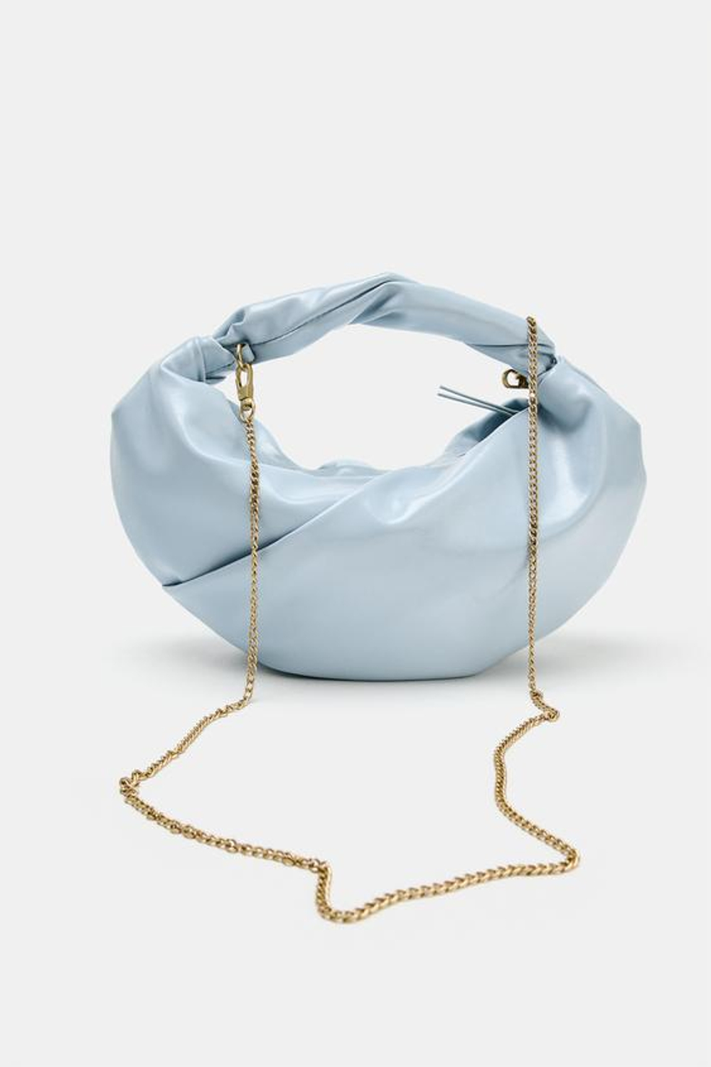 ZARA СУМКА СО СБОРКАМИ, СИНИЙ