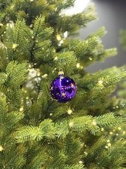 Стеклянный шар Полет 70 мм., фиолетовый, стекло, Ёлочка (С549/1)