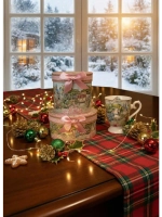 Новогодний подарочный кружка с изображением лошади