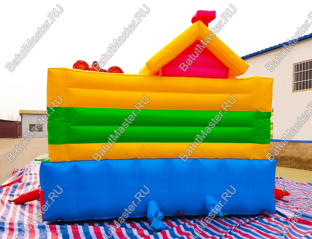 Коммерческий надувной батут "В гостях у Маши", 6х4х3