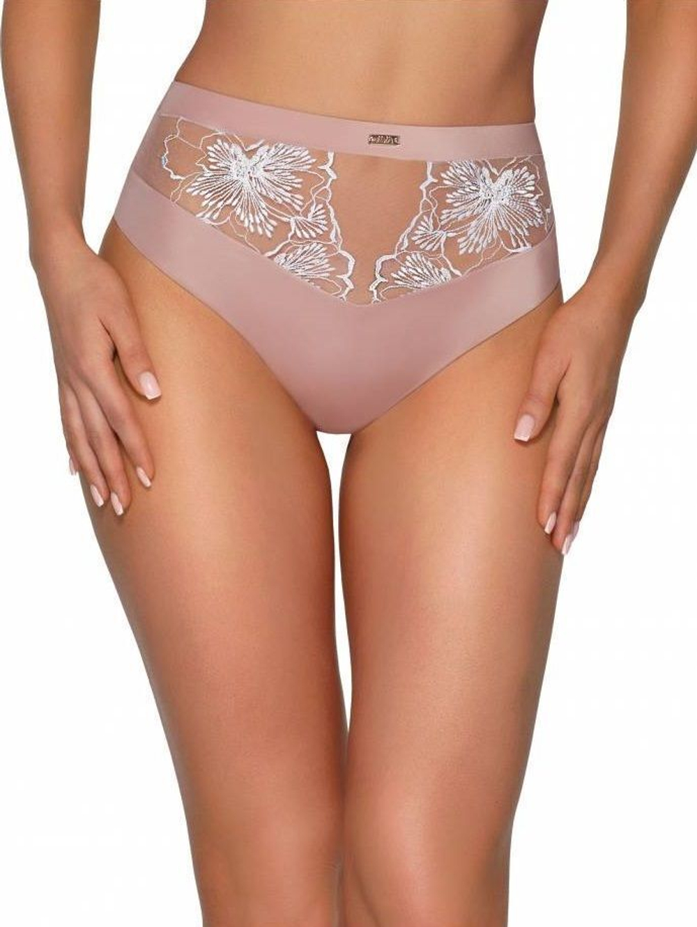 Трусики-бразилиана с завышенной линией талии Fiorella (Размер: L) (Цвет: кофейный)