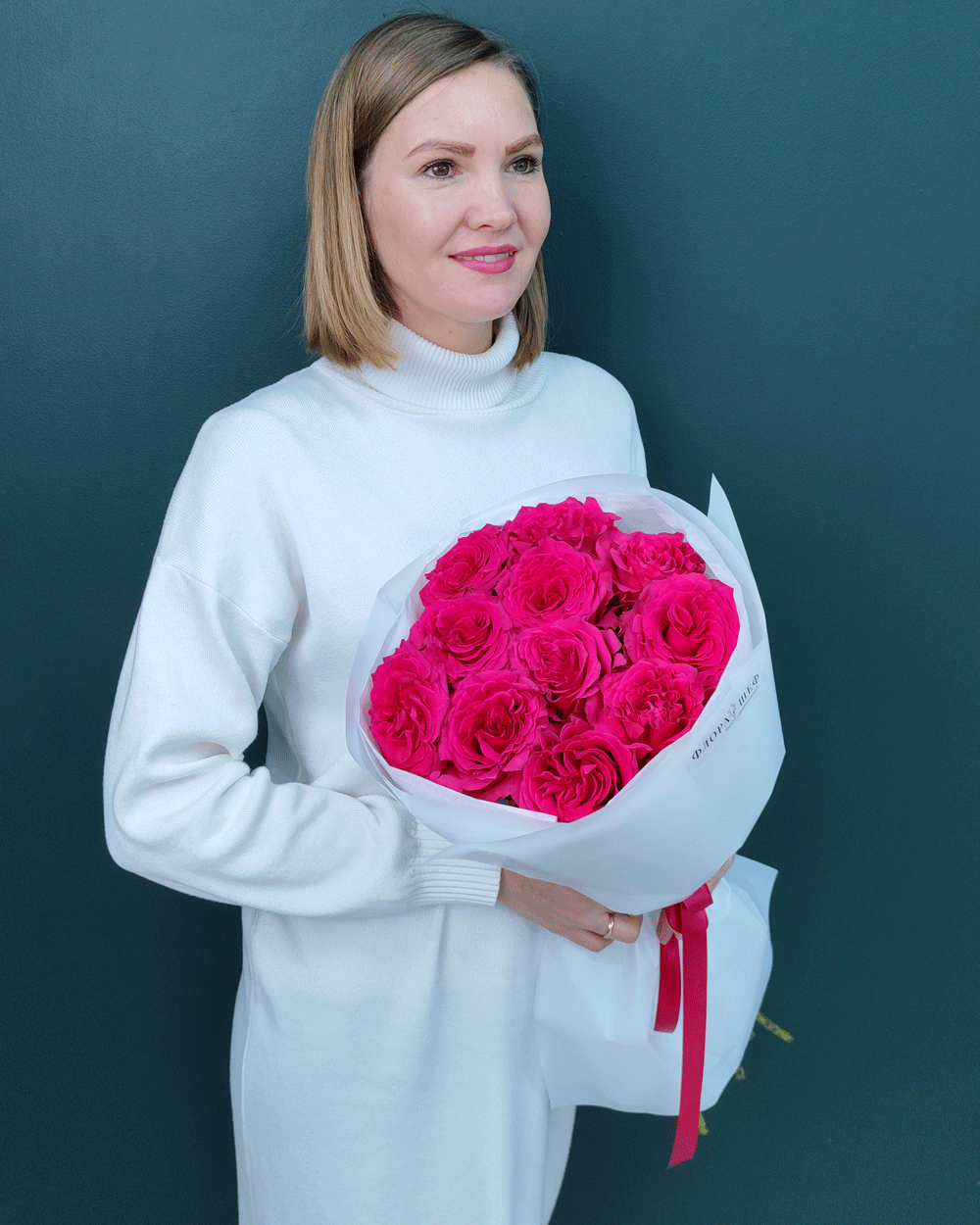 Роза малиновая Фулл Монти,11шт(00452)