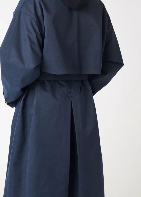 Плащ Мужской Длинный Синий - фото 4