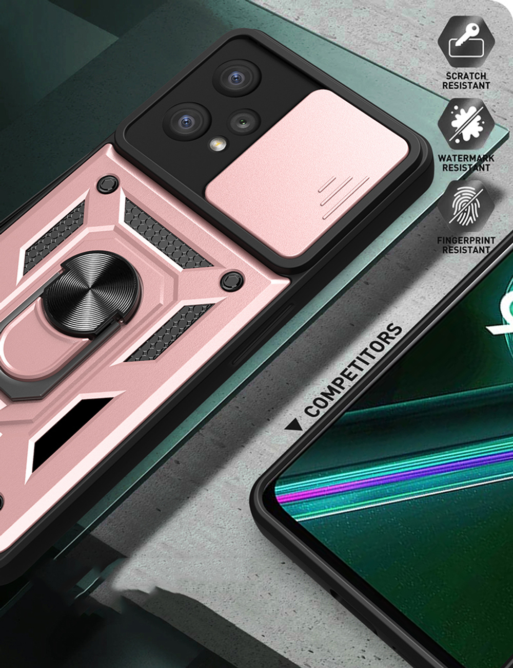 Чехол с кольцом Bumper Case для Realme 9 Pro