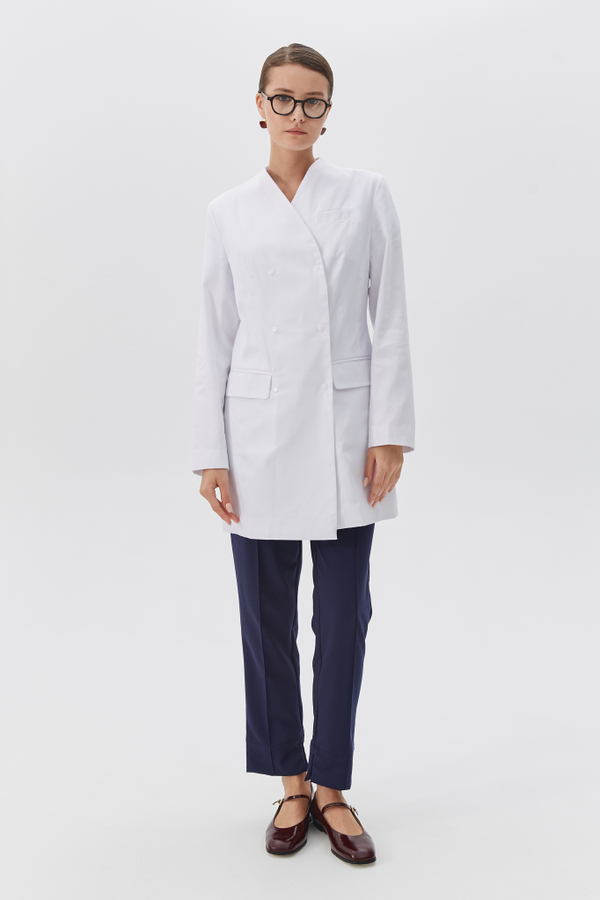 Халат медицинский женский Лафинесс, белый