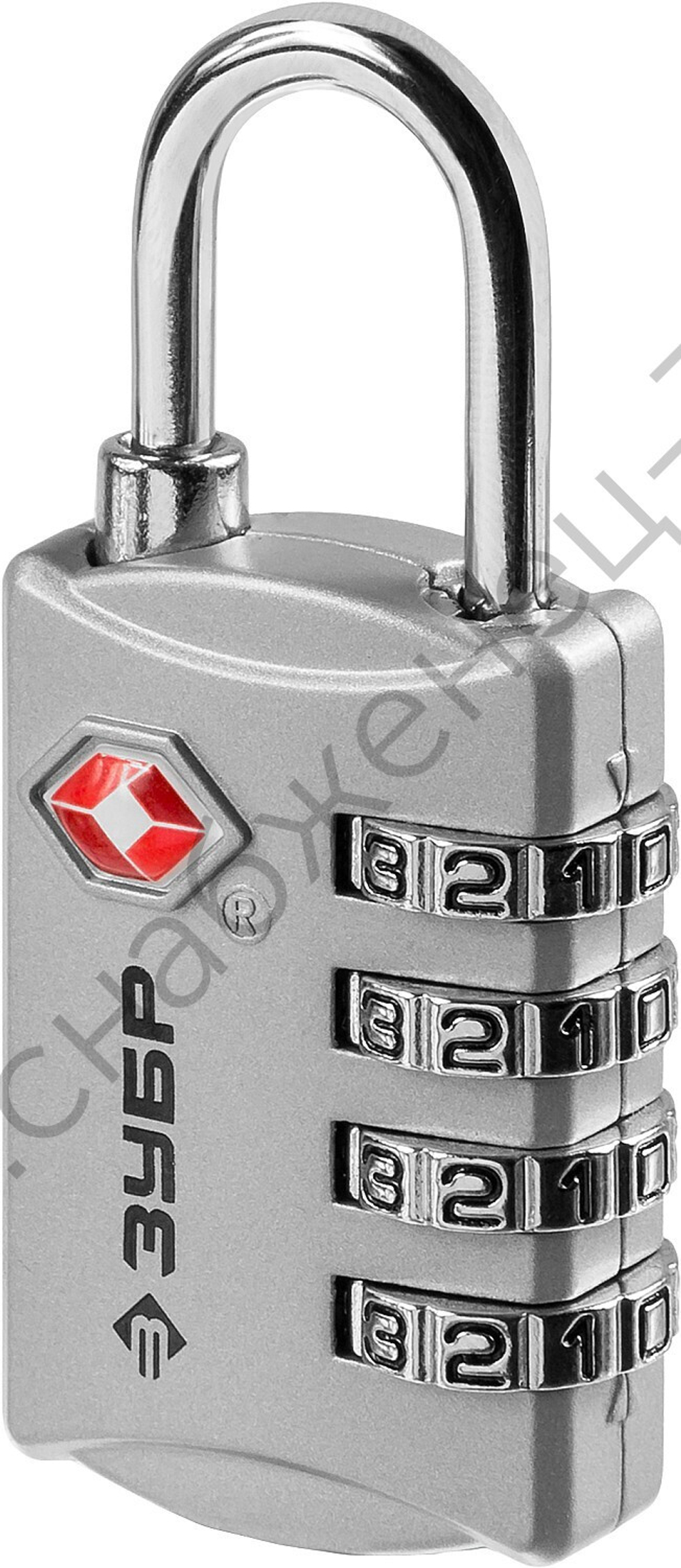 ЗУБР кодовый TSA 4 диска, багажный замок, Профессионал (37114)