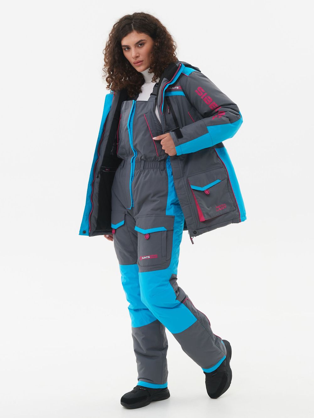 Костюм зимний Женский Siberia Lady ткань Breathable цвет Серый/Голубой