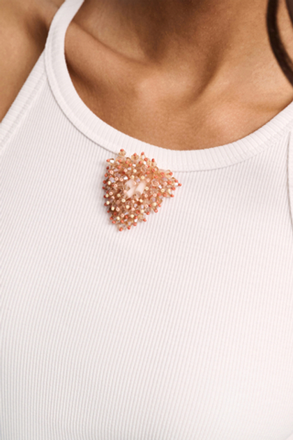 Dorothee Schumacher Топ в рубчик с аппликацией из пайеток