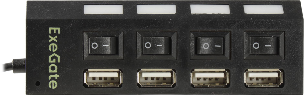 Разветвитель Exegate DUB-42SW &lt;EX293977RUS&gt; 4-Port USB2.0 HUB