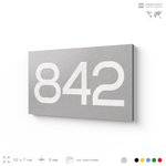 Номер на дверь 842, табличка на дверь для офиса, квартиры, кабинета, аудитории, склада, серая 120х70 мм, Айдентика Технолоджи