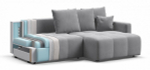 Угловой диван Босс Тренд Велюр Монолит сталь
