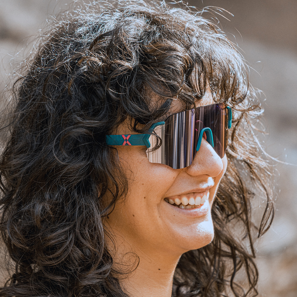 Спортивные очки с диоптриями HILX Savage (L) / Matt Green. Pink / Light Purple Lens