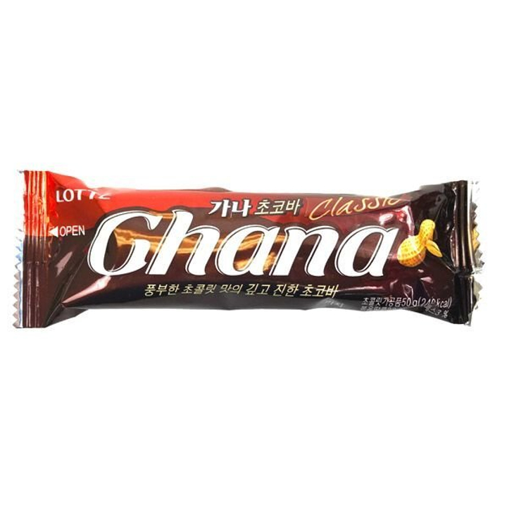 Батончик Lotte шоколадный Ghana Choco Bar (Peanut) с арахисом 43 г
