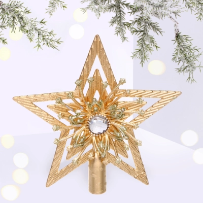 Звезда на ёлку 14*14 см «Лучезарная», Золото