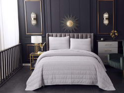 Покрывало 230х250 и 2 наволочки 50х70 Sofi De MarkO Ирма серое