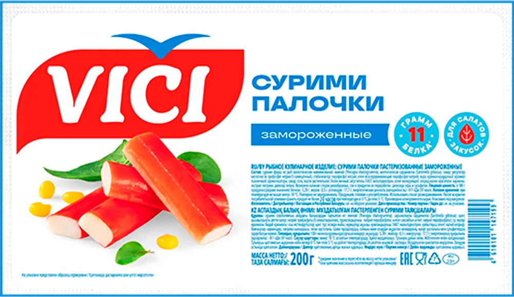 сурими ПАЛОЧКИ 200гр (1х12) ЛЕ-VICI *4610101147199