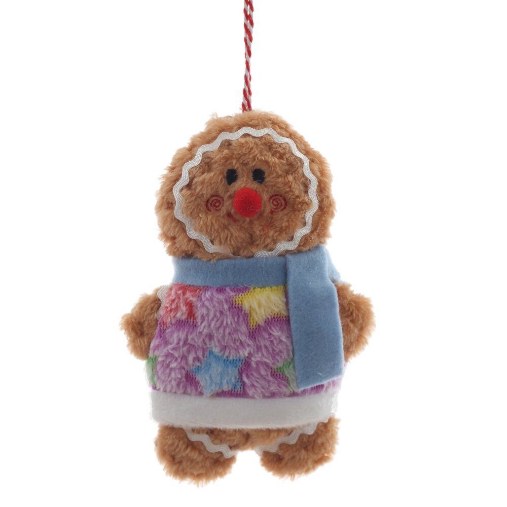 GAEM Игрушка набивная подвесная "Пряничный человечек", L11 W5 H15 см, 3в.