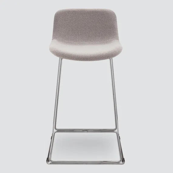 Полубарный стул Neo Soft 65 см, серый, ножки хром