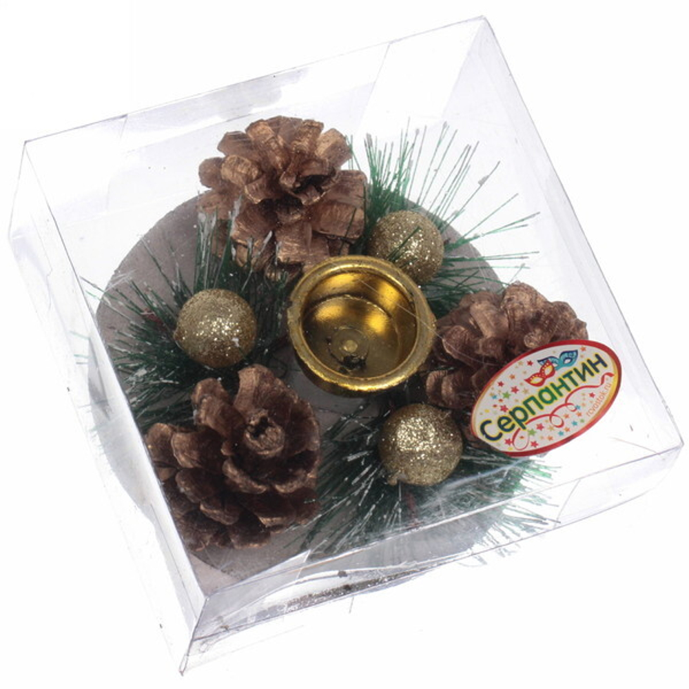 Подсвечник «Шишки» 9 см