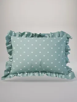 Декоративная наволочка с рюшами, оборками "Николь" 50х70 см, 1 шт, без молнии