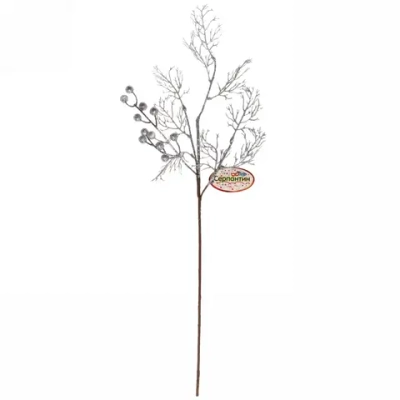 Ветка хвойная «Сияние зимы» 67 см, Серебро