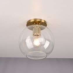 Потолочный Светильник Rh Utilitaire Globe Shade Flushmount Brass By Imperiumloft