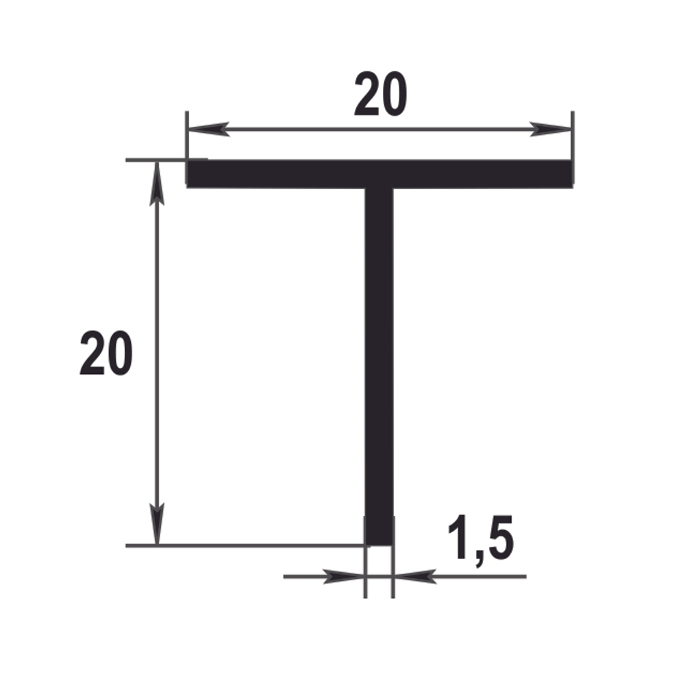 Тавр Лука 20*20*1,5 Тп 04.2000.504л бронза