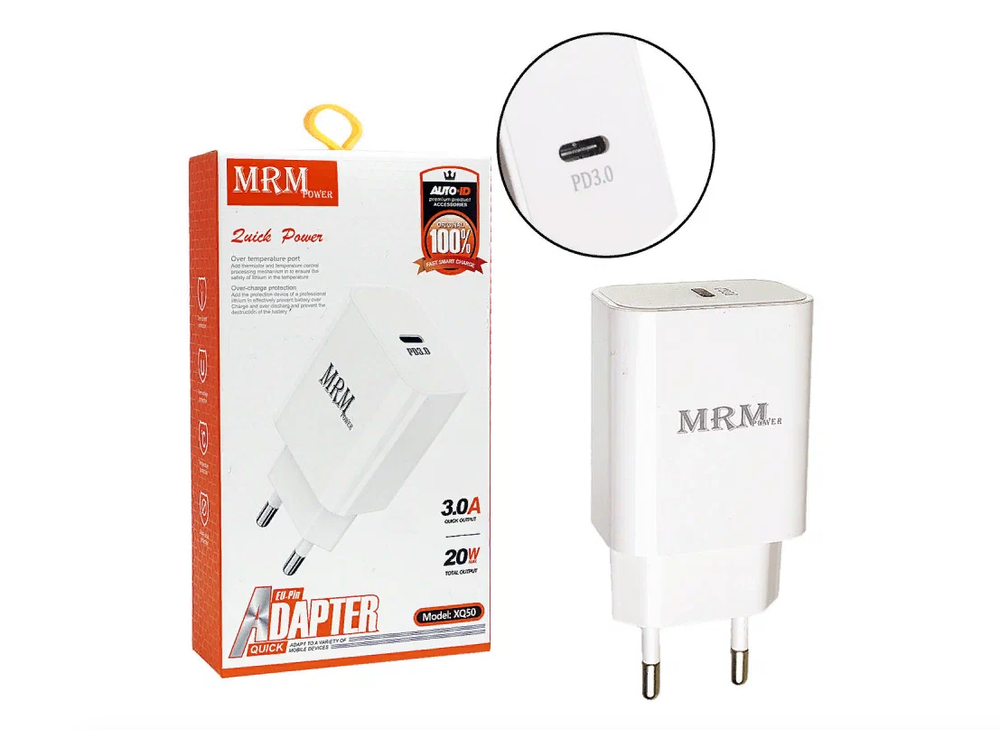 Сетевое зарядное устройство MRM XQ50 PD 20W (White)