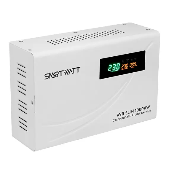 Настенный стабилизатор напряжения 1000 Вт SMARTWATT AVR SLIM 1000RW
