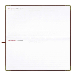 Еженедельник датированный 2026 ESCALADA, 170х88 мм, 64 л., арт. 70385/ 40 САРИФ КОРИЧНЕВЫЙ (кожзам: интегральный переплёт, материал обложки: искусственная кожа "Сариф"; декор: металлические уголки, тиснение фольгой; способ крепления блока: ниткошвейн