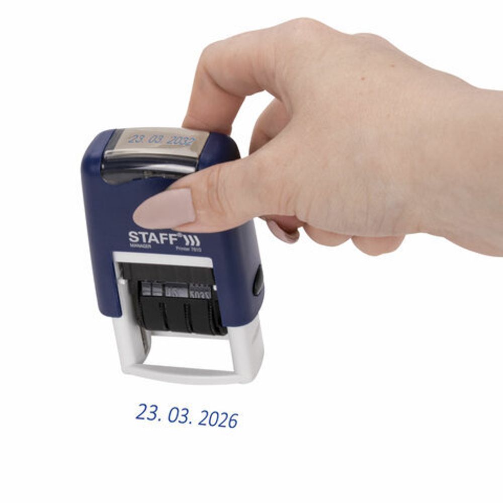 Датер-мини STAFF, месяц цифрами, оттиск 22х4 мм, "Printer 7810 BANK", 237433