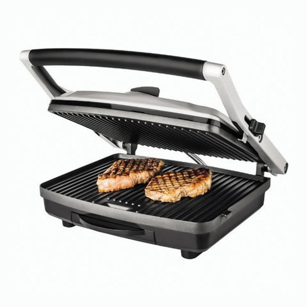 Электрогриль SCARLETT SC-EG350M01, 2200 Вт, 2 режима, фиксированные панели, антипригарное покрытие, SC - EG350M01